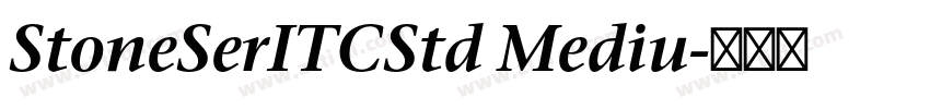 StoneSerITCStd Mediu字体转换